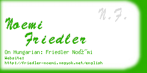 noemi friedler business card